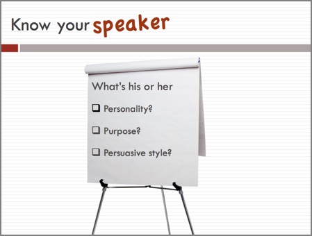 Know your speaker